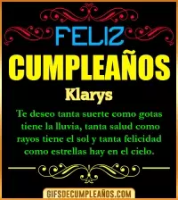 Frases de Cumpleaños Klarys